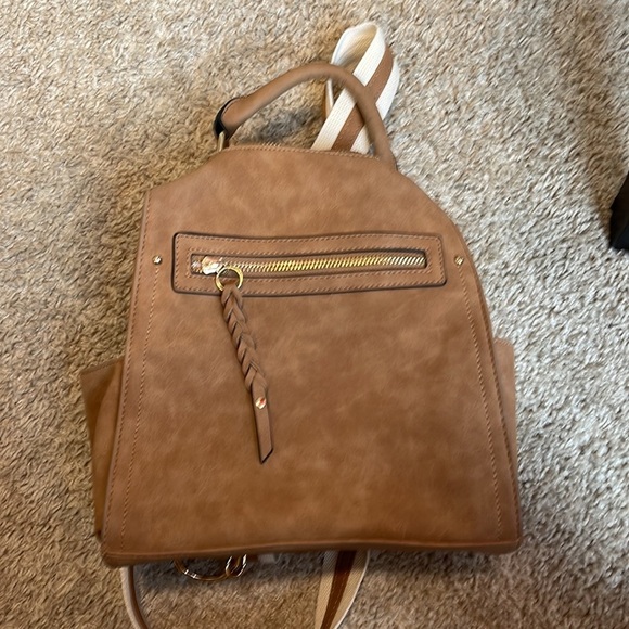 Shein EMERY ROSE Top Handle Zipper Front Functional Backpack - Picture 7 of 9